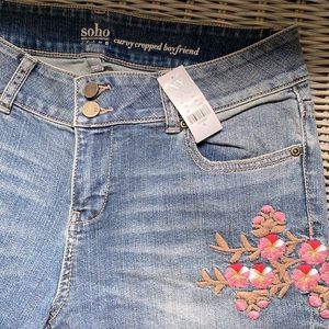 New York & Company Soho Curvy Cropped Boyfriend Jeans, Size 6